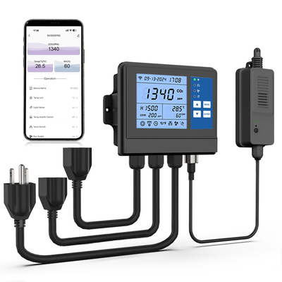 Smart NDIR Sensor Greenhouse Controllers CO2 Regulator Monitor For Planting Growing