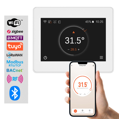 Good price Multi-Protocol Smart HVAC Thermostat – WiFi/Zigbee/Tuya, Remote App/Touchscreen Control, 2/4-Pipe System Compatible online