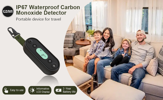 Waterproof Marine Carbon Monoxide (CO) Detector Alarm | 12V DC, 100dB Audible & LED Alert, UL 2034 Certified | Portable CO Alarm with Electrochemical Sensor & Customizable Threshold for Boat/RV
