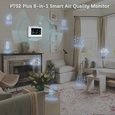 Good price Wi-Fi Air Quality Monitor Detects Pollen, TVOC, CO, CO2, PM2.5, 1.0, Temp. and RH, Air Quality Sensor & IoT Controller for Home online