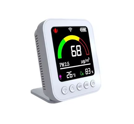 Good price Tuya Smart WiFi Air Quality Monitor - Battery-Powered Real-Time Detector for PM2.5, Temperature & Humidity online