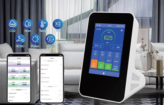 Smart Air Quality Monitor, Real-Time TVOC Detector with Touchscreen