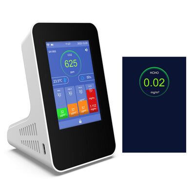 SA1800 Indoor Air Quality Detector - High Precision HCHO & TVOC Meter with CO Alarm, Toxic Gas Monitor for New House & Baby Room