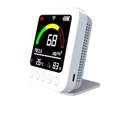 Good price Wholesale Tuya Smart WiFi Air Quality Monitor - Battery-Powered PM2.5 Temp Humidity Real-Time Detector online